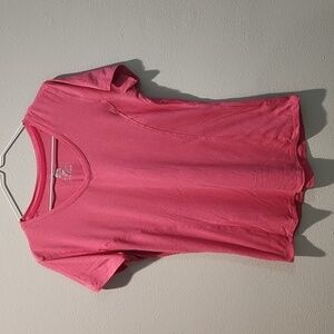 RBX WOMANS HOT PINK V-NECK WORKOUT TOP SZ MEDIUM